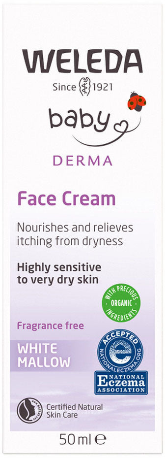 Weleda Baby Derma Face Cream White Mallow (Fragrance Free) 50ml