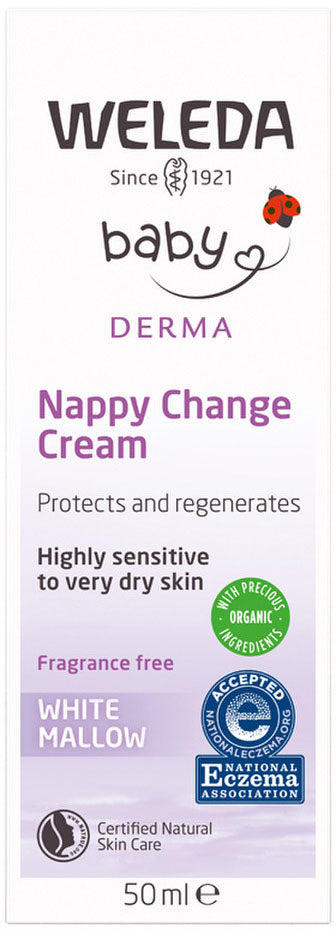 Weleda Baby Derma Nappy Change Cream White Mallow (Fragrance Free) 50ml