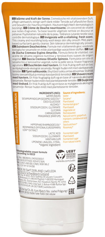Weleda Creamy Body Wash Vitality (Sea Buckthorn) 200ml