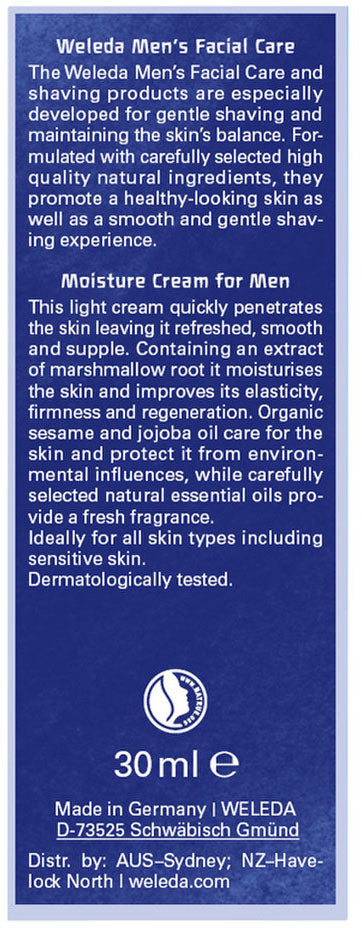 Weleda For Men Moisture Cream (All Skin Types) 30ml