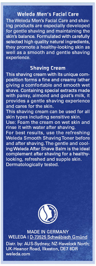 Weleda For Men Shaving Cream (All Skin Types) 75ml