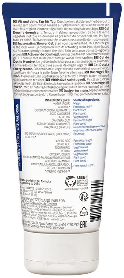 Weleda For Men Active Fresh Invigorating Shower Gel 200ml