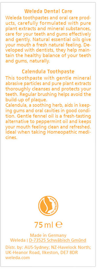 Weleda Oral Care Toothpaste Calendula (Fennel Flavour) 75ml