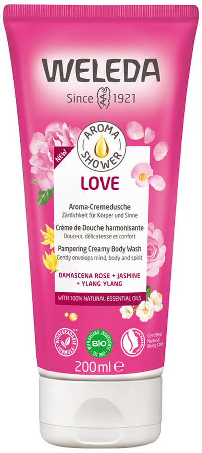 Weleda Aroma Shower Gel Love (Damascena Rose + Jasmine + Ylang Ylang) 200ml