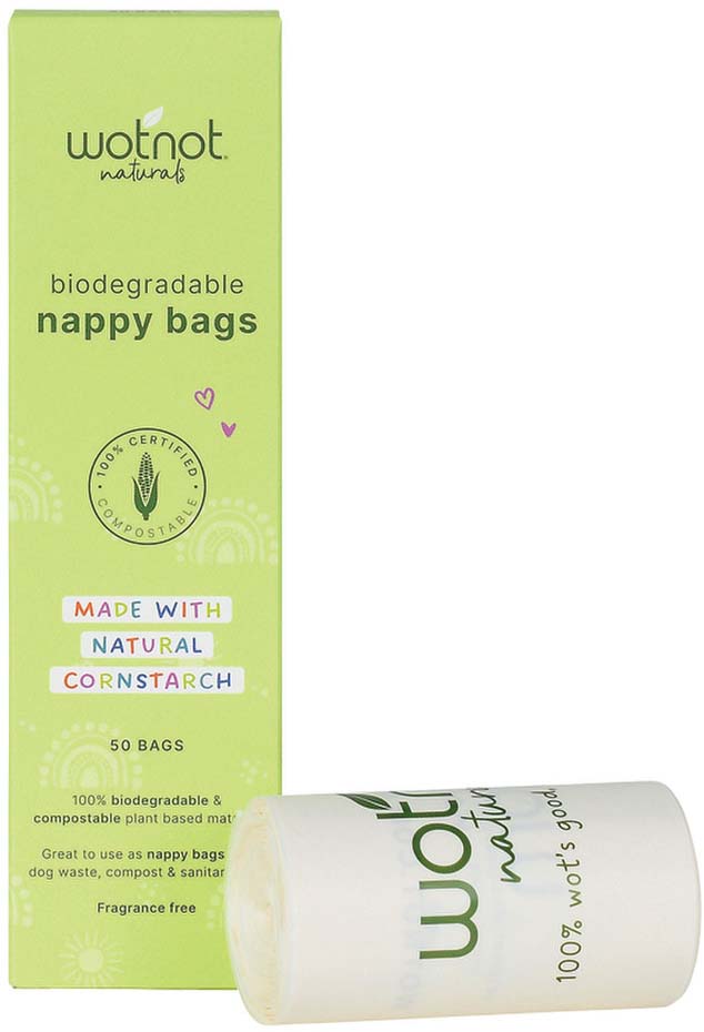 Wotnot Naturals Biodegradable Nappy Bags x 50 Pack