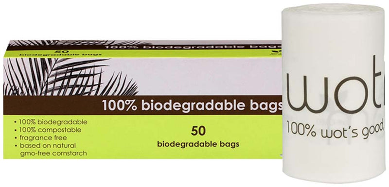 Wotnot Naturals Biodegradable Nappy Bags x 50 Pack