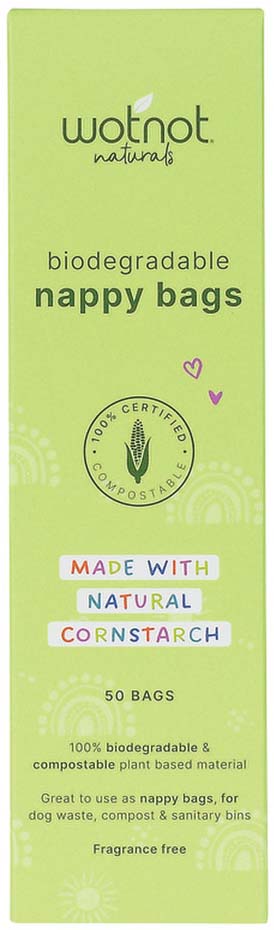 Wotnot Naturals Biodegradable Nappy Bags x 50 Pack