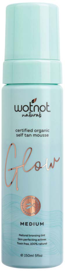 Wotnot Naturals Glow Certified Organic Tan Mousse Medium 150ml