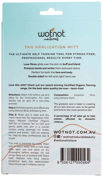 Wotnot Naturals Glow Tan Application Mitt (Luxurious Mitt for Flawless Tanning)