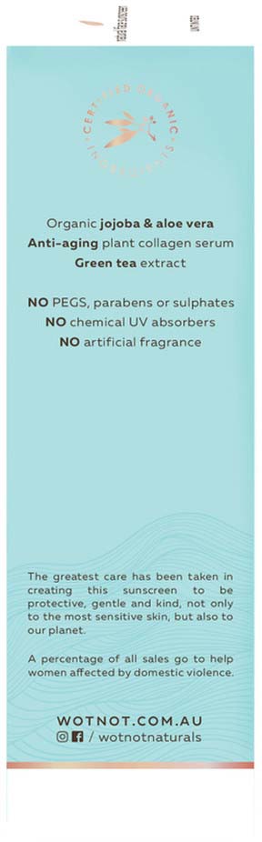 Wotnot Naturals Natural Face Sunscreen SPF 30 Prime & Protect BB Cream Untinted 60g