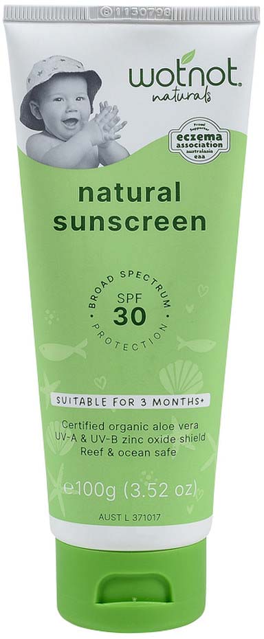 Wotnot Naturals Natural Sunscreen 30 SPF 100g