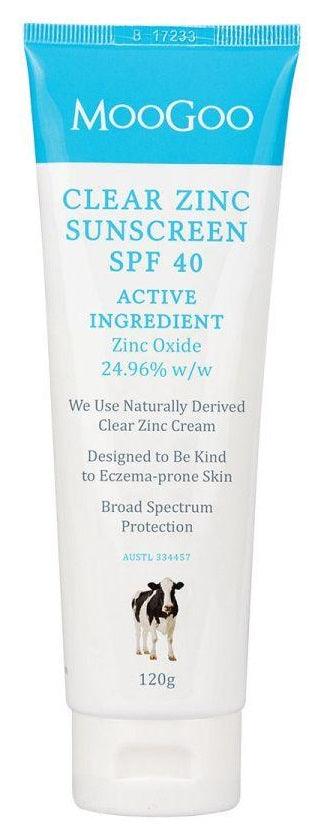Clear Zinc Sunscreen SPF40 200g By MooGoo - Health Co