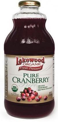 Lakewood Pure Organic Cranberry Juice 946ml - Health Co