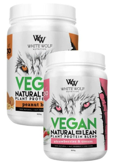 White Wolf Nutrition Natural and Lean Vegan Blend twin pack - Health Co