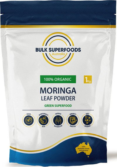 Organic Moringa Leaf Powder 1Kg by Bulk Super Foods - Health Co