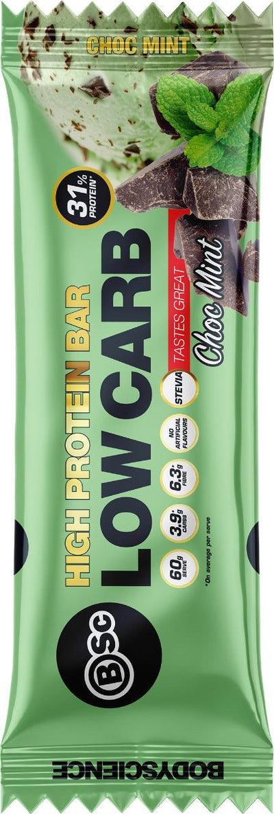 BSC High Protein Low Carb Bars - Choc Mint - Health Co
