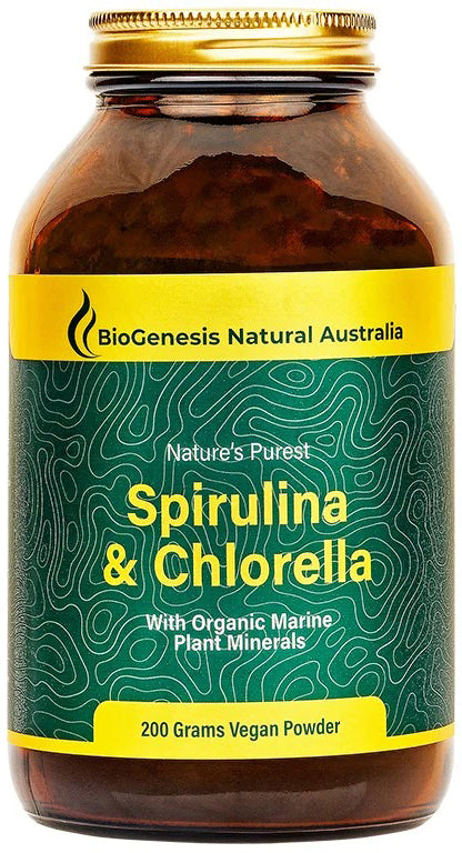 BioGenesis Spirulina & Chlorella + Marine Minerals 200G Powder