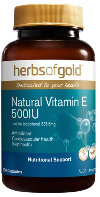 Herbs of Gold Natural Vitamin E 500Iu - Health Co