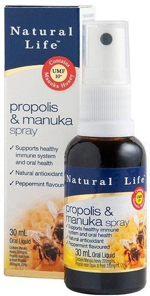 Natural Life Propolis & Manuka Honey Spray 30ml - Health Co