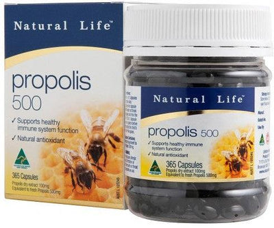 Natural Life Propolis 500mg 365 caps - Health Co