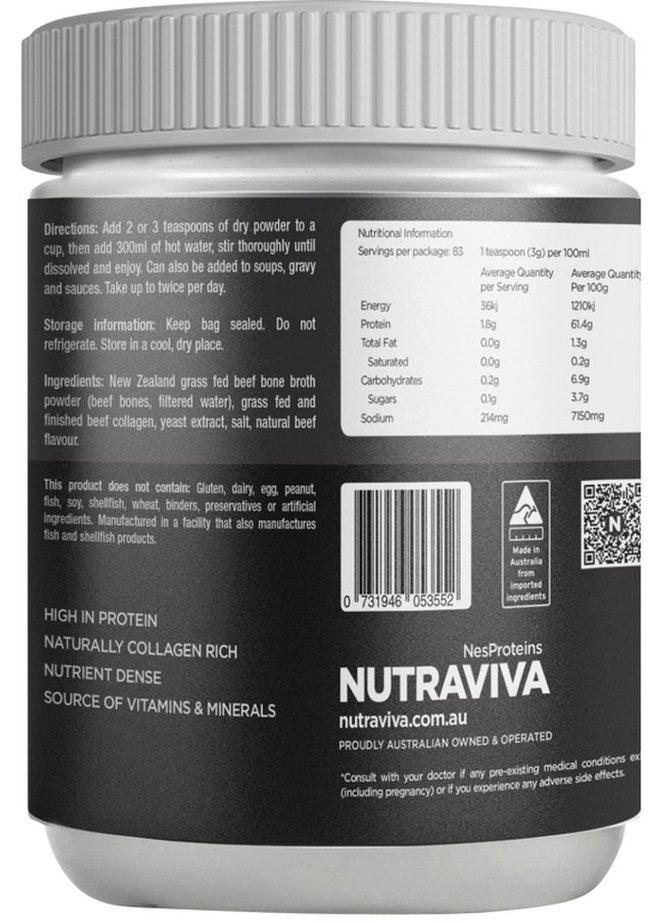 NutraViva NesProteins Bone Broth Original Beef 250g - Health Co