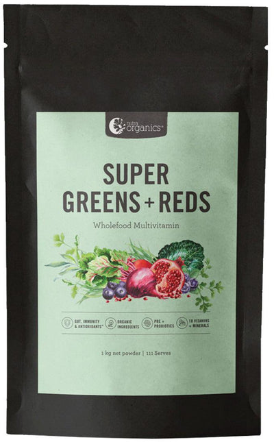 Nutra Organics Organic Super Greens + Reds (Wholefood Multivitamin) - Health Co