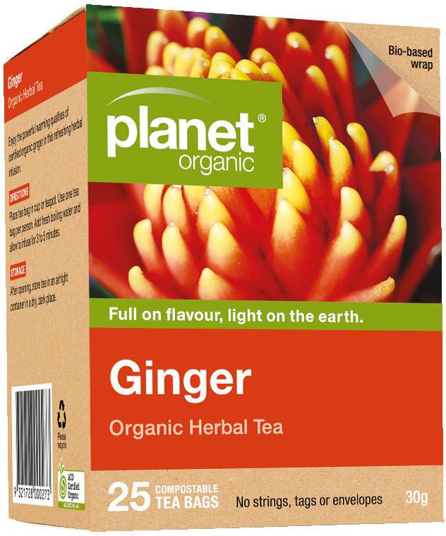 Planet Organic Ginger Herbal Tea - Health Co