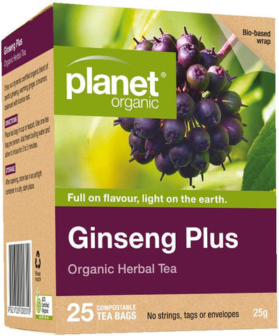 Planet Organic Ginseng Herbal Tea - Health Co