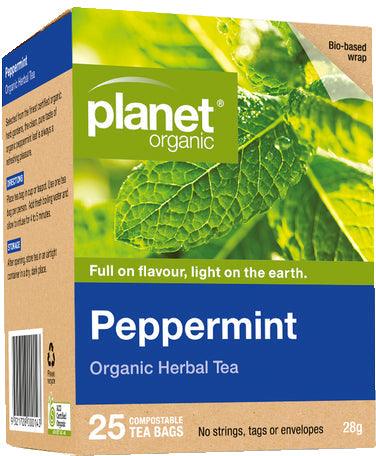 Planet Organic Peppermint Herbal Tea - Health Co