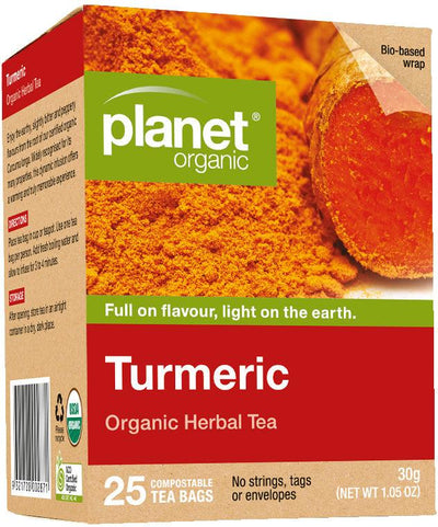 Planet Organic Turmeric Herbal Tea - Health Co