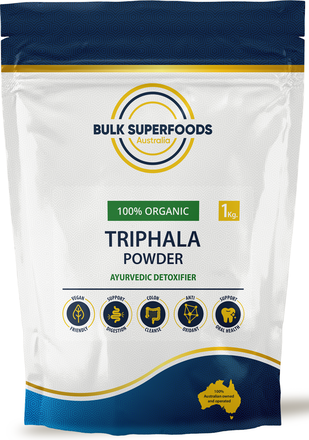Organic Triphala Powder 1Kg by Bulk Superfoods Health Co