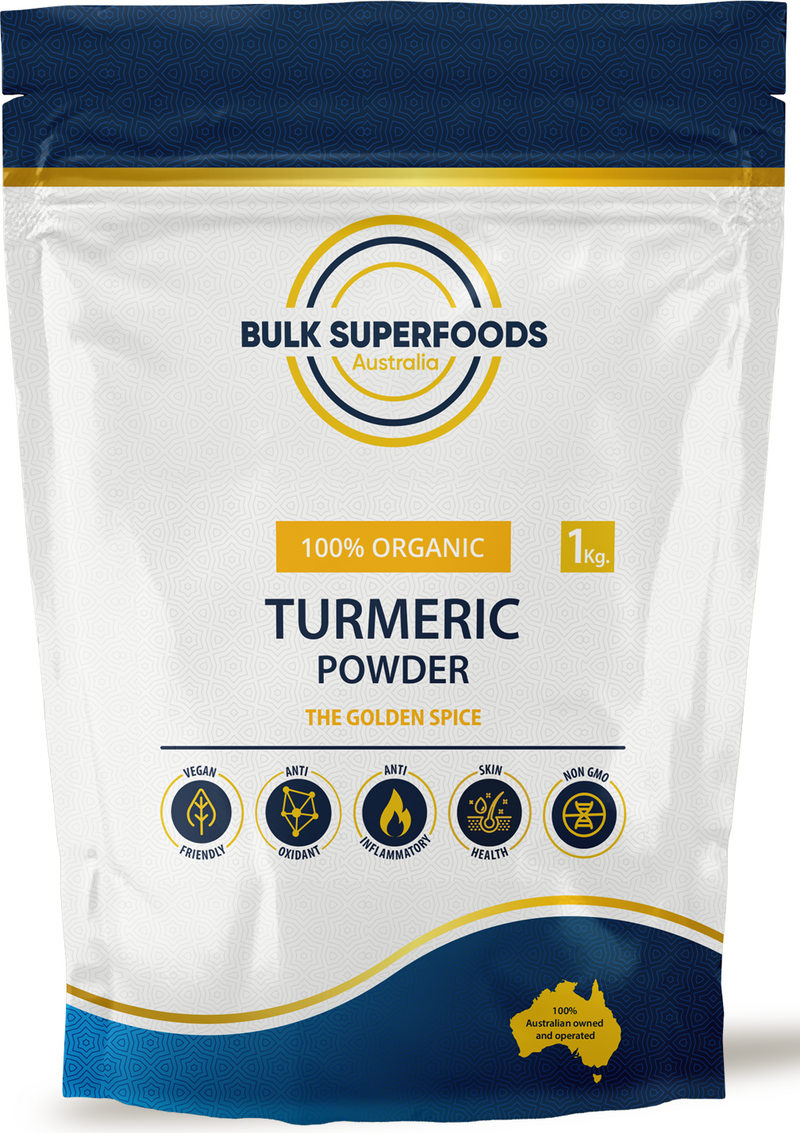 Organic Turmeric Powder 1Kg (6% Curcumin) by Bulk Superfoods