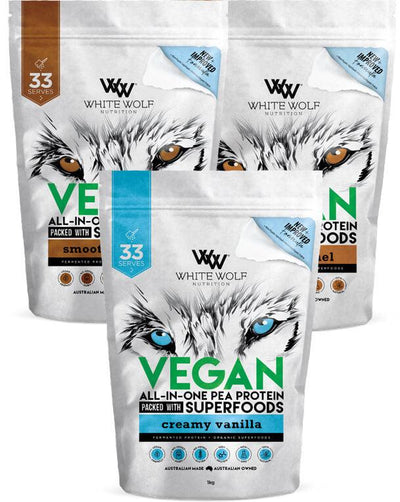 White Wolf Nutrition Vegan Protein three Pack - Health Co