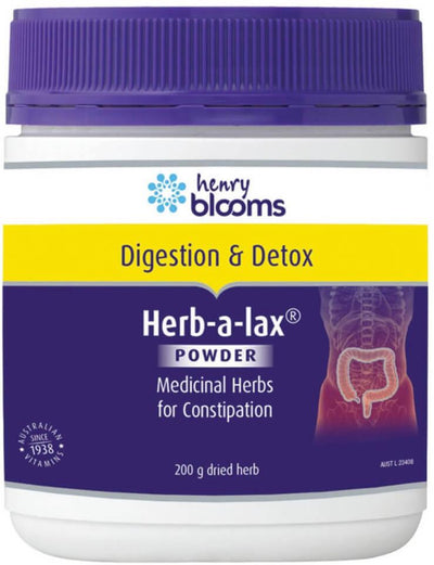Herb-a-Lax Powder 200gm By Henry Blooms - Health Co