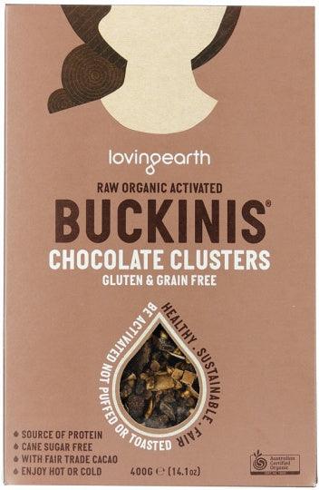 Loving Earth Raw Organic Buckinis - Chocolate Clusters G/F 400g by Loving Earth - Health Co