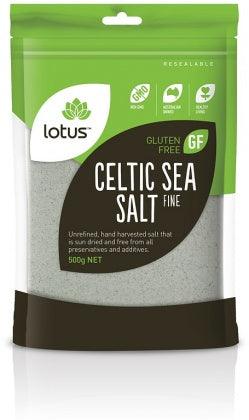 Lotus Celtic Sea Salt - Fine  500gm - Health Co